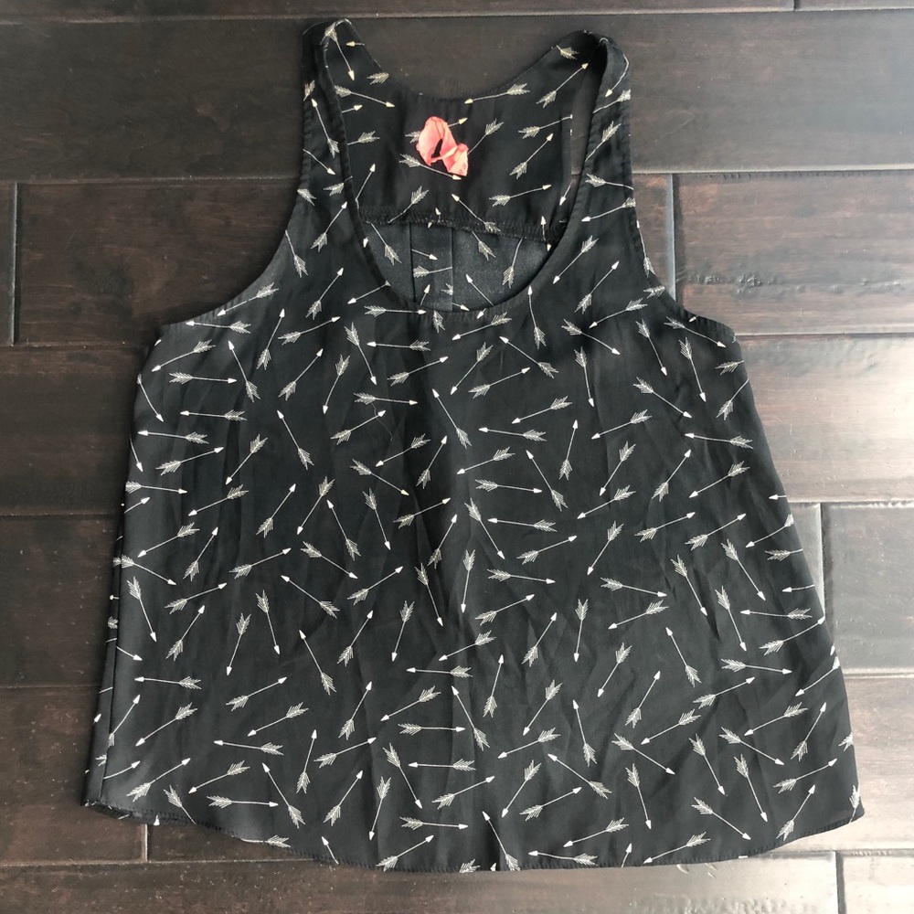 Eight Sixty Black Pointed Arrow Tank Top - S